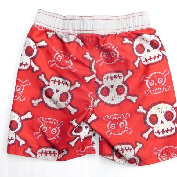 Old Navy 2T Boys Red Swim Trunks Rash Guard Shirt - Picture 4 of 8